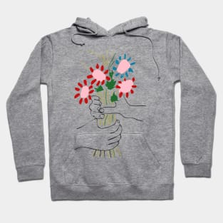 Flowers Picasso Pink Hoodie